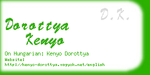 dorottya kenyo business card